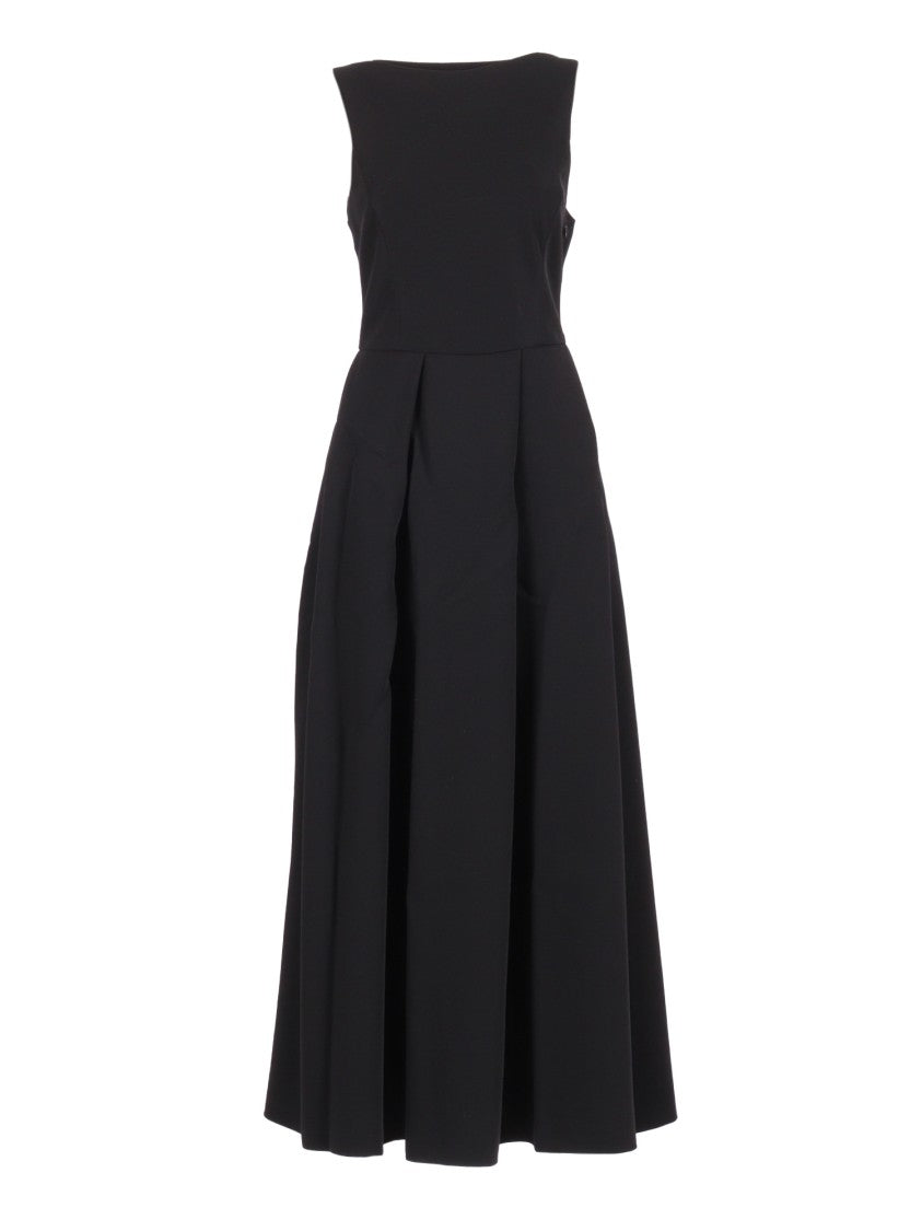 Emporio Armani Straight Silhouette White Dress With Design