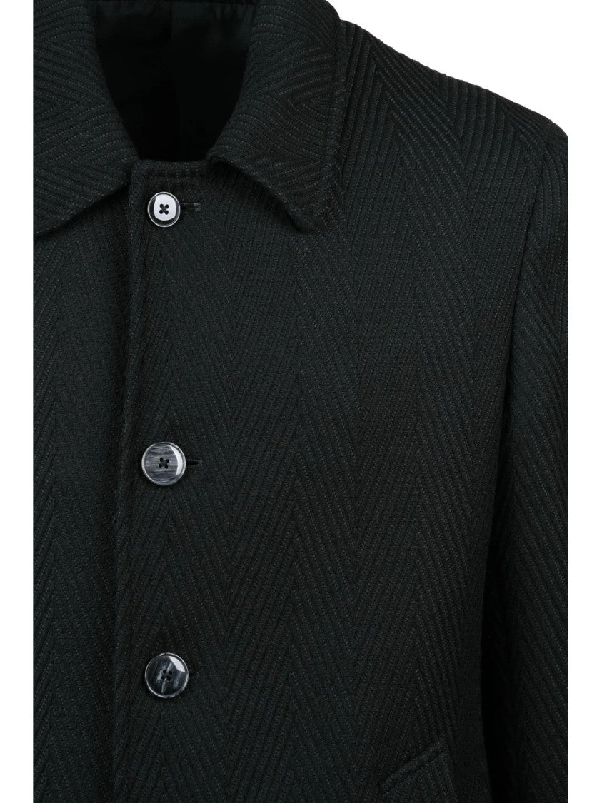 L.B.M. 1911 Black Wool-Blend Coat
