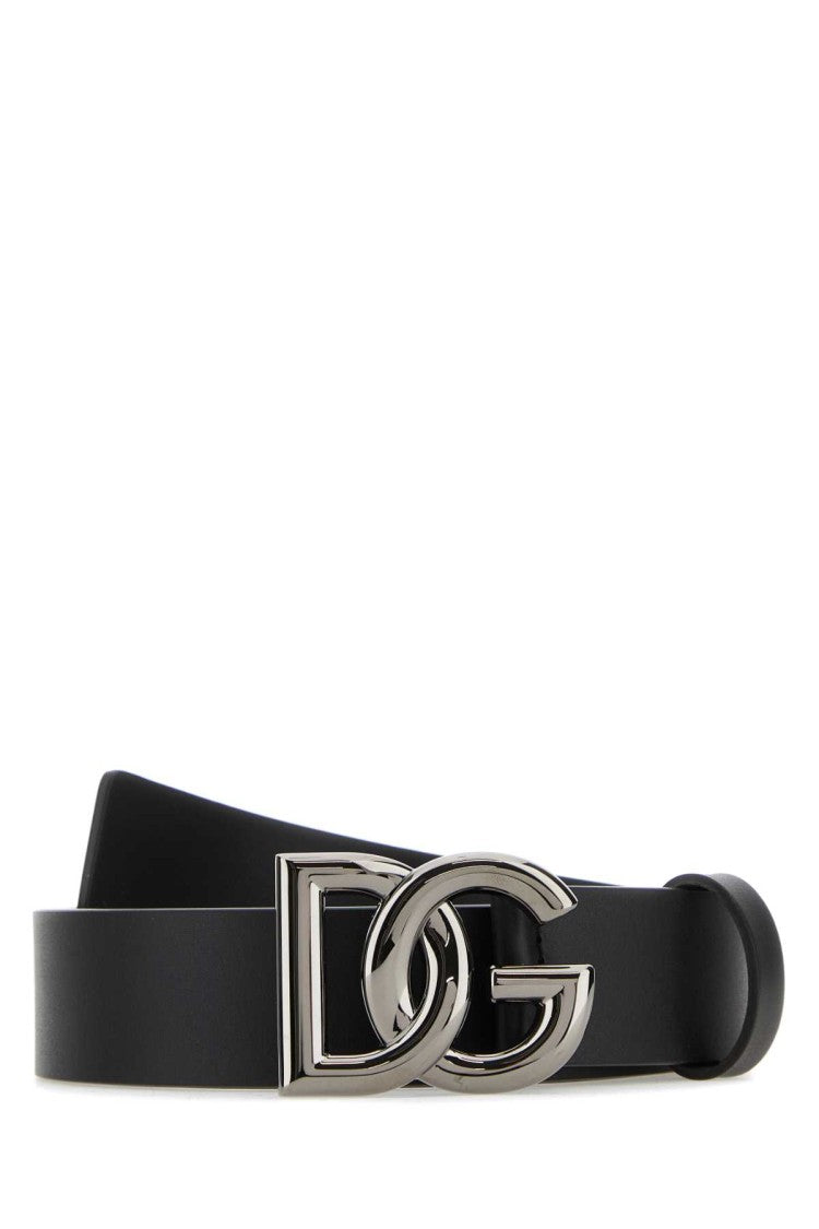 Dolce & Gabbana Black Leather Belt