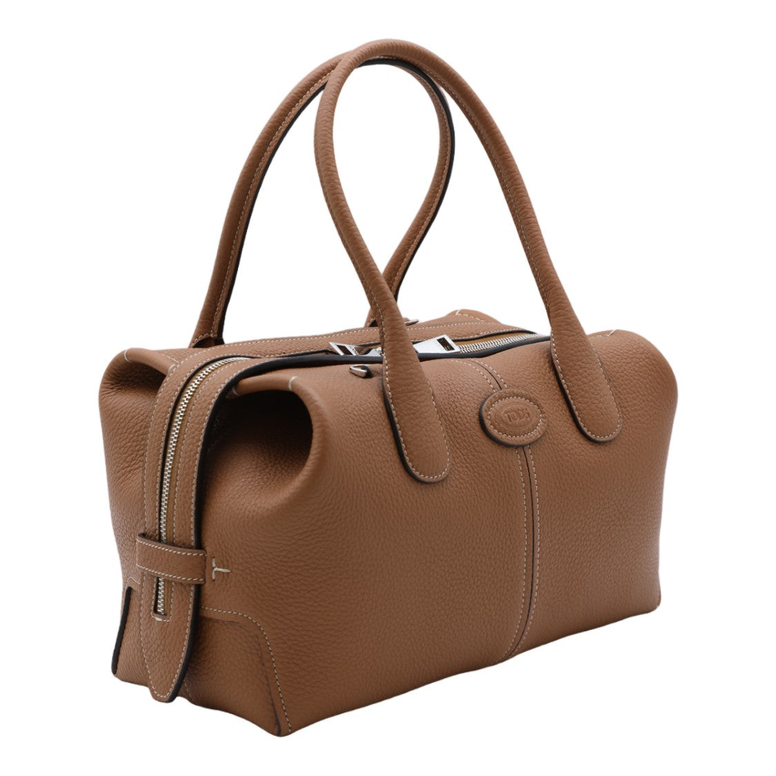 Tod's Rectangular Structured Handbag With Silver Hardware