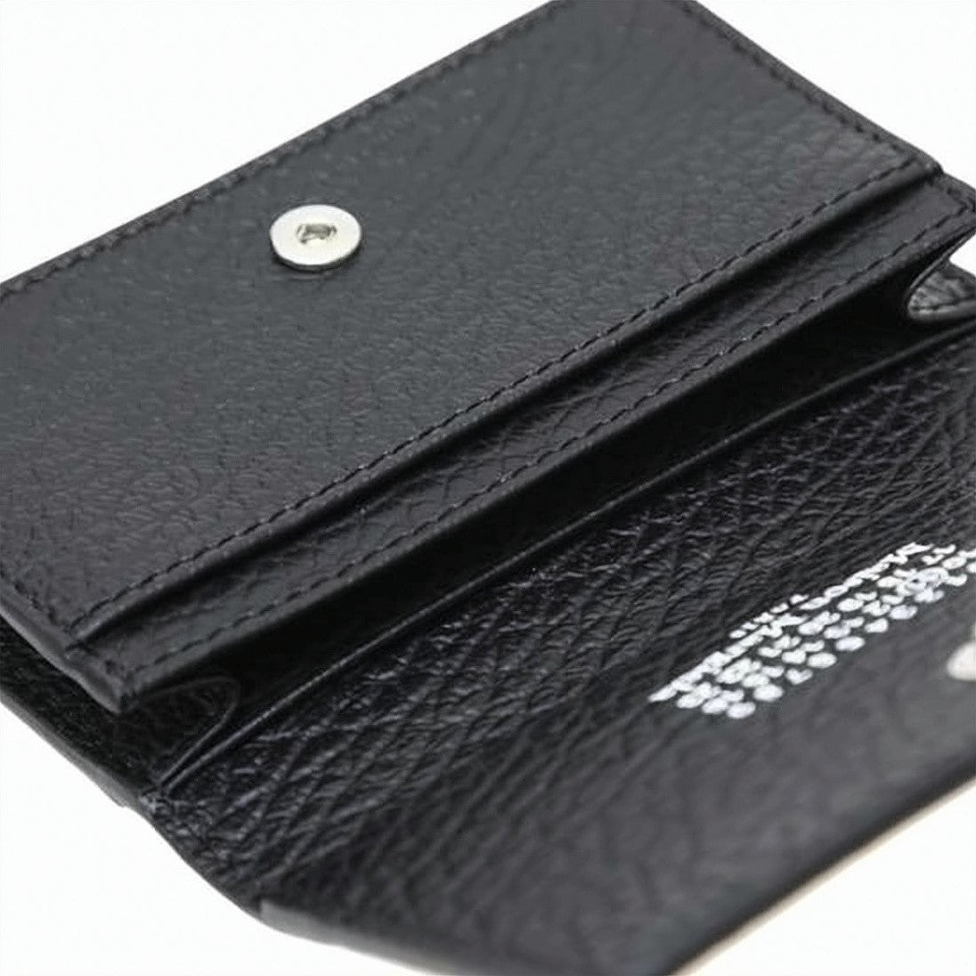 Maison Margiela Textured Cowhide Leather Flap Card Holder