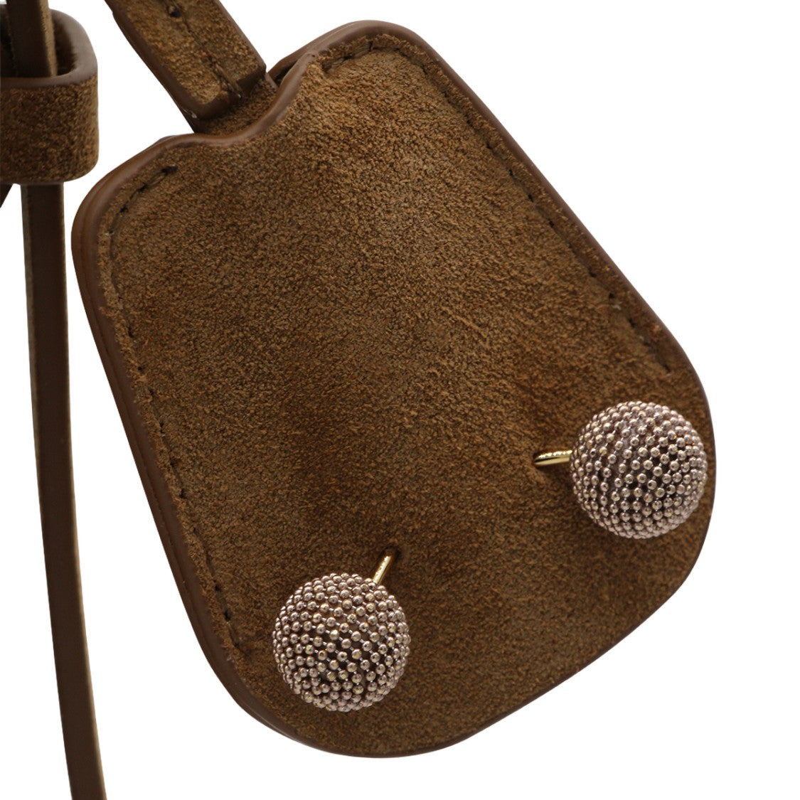 Fabiana Filippi Crescent-Shaped Brown Suede Bag With Adjustable Strap