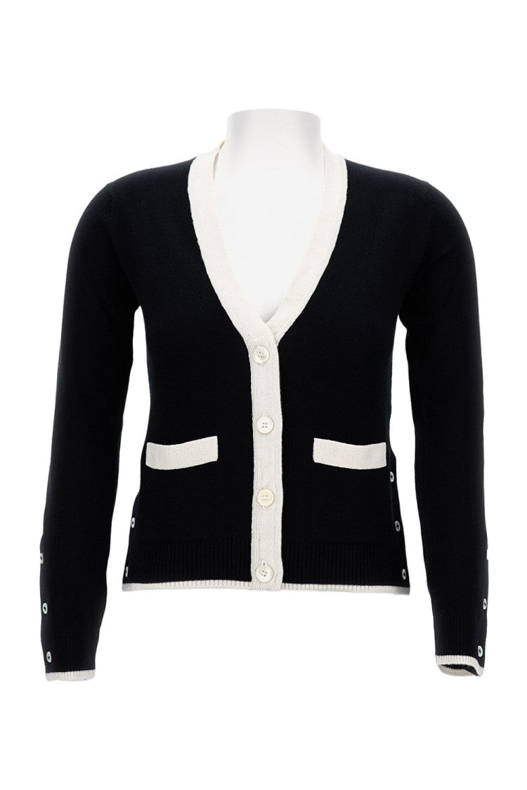 Thom Browne V-Neck Cardigan With Classic Button Closure