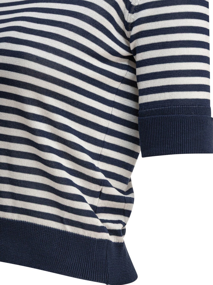 Rakki' Cropped Striped T-Shirt