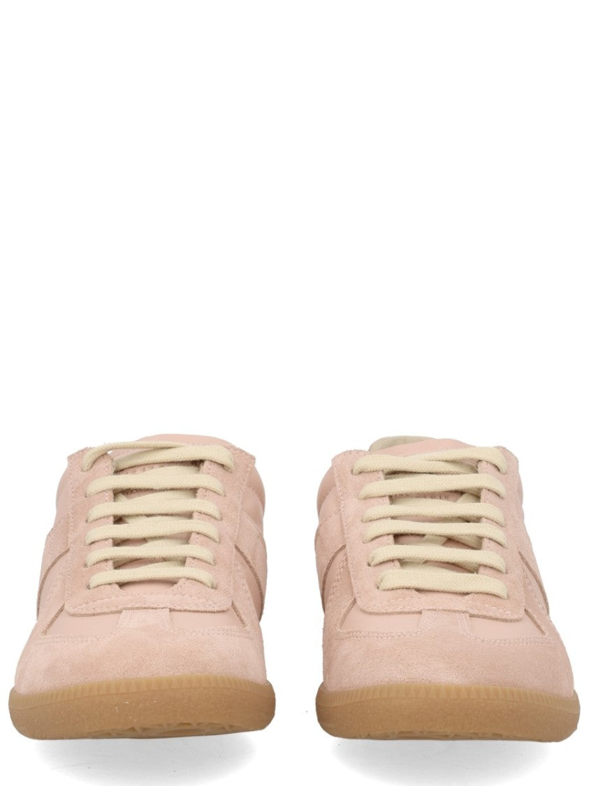 Maison Margiela Blush Replica Suede Panel Leather Sneakers
