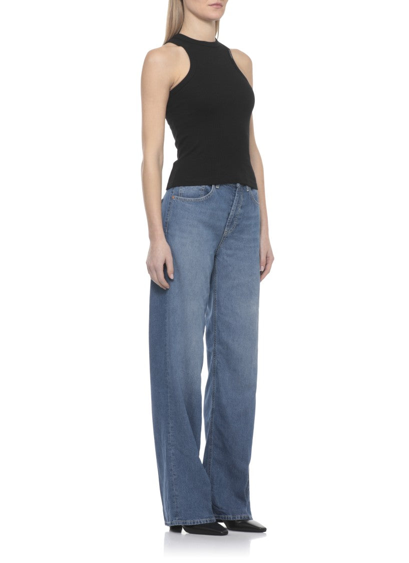 Dondup Blue Jacklyn Button Denim Jeans