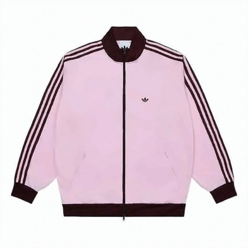 Adidas Sporty Zip-Up Jacket With Ribbed Details