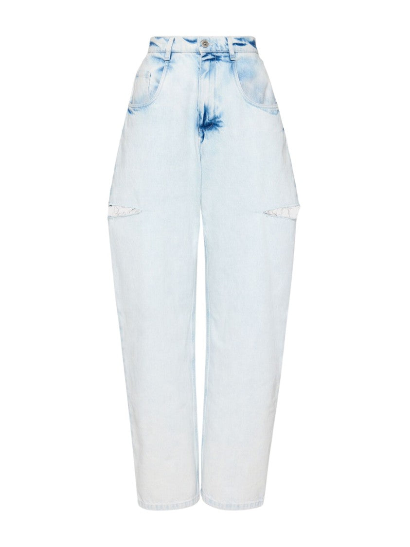 Maison Margiela Blue Tie-Dye Wide-Leg Jeans