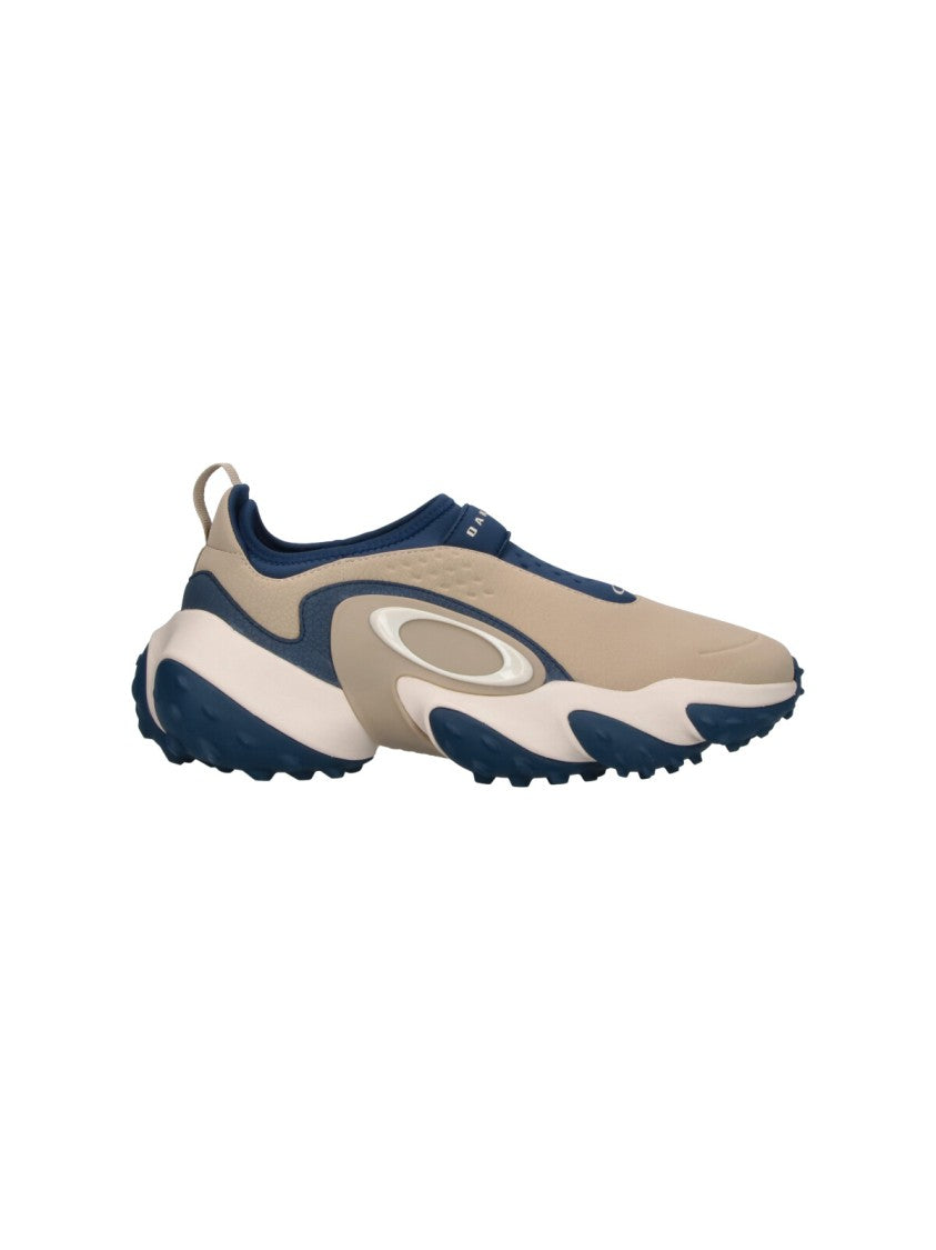Oakley Beige Blue Edge Icon Water-Repellent Slip-On Sneakers