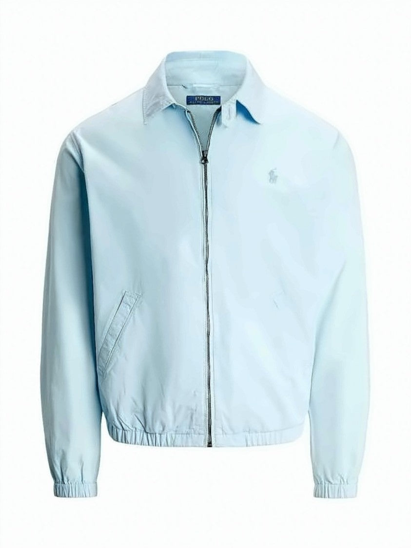 Polo Ralph Lauren Lightweight Blue Jacket With Classic Collar