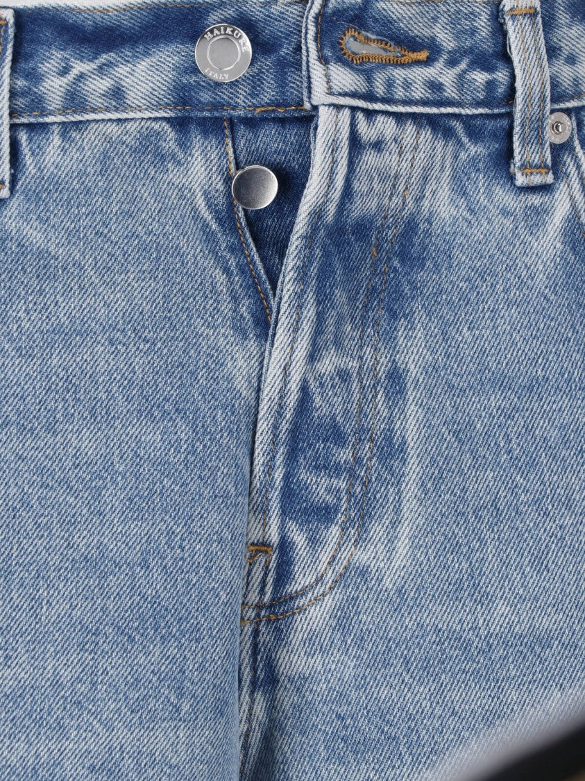 Haikure Wide-Leg Denim Jeans With Classic Five-Pocket Design