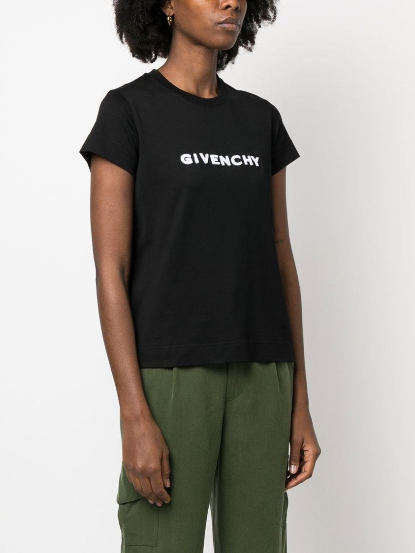 Givenchy Crewneck T-Shirt With Distinctive 4G Logos
