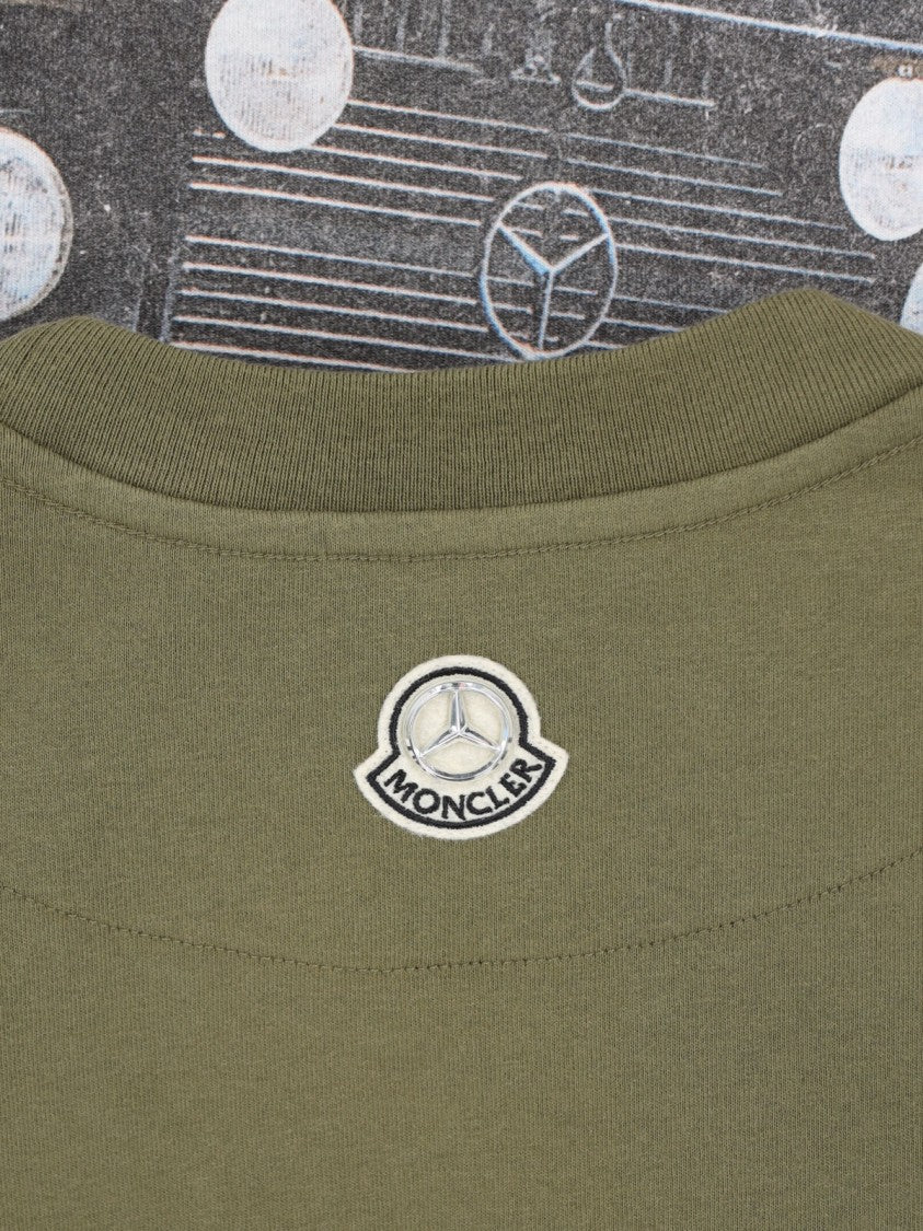 Moncler Genius Nigo Logo T-Shirt, In Green Cotton