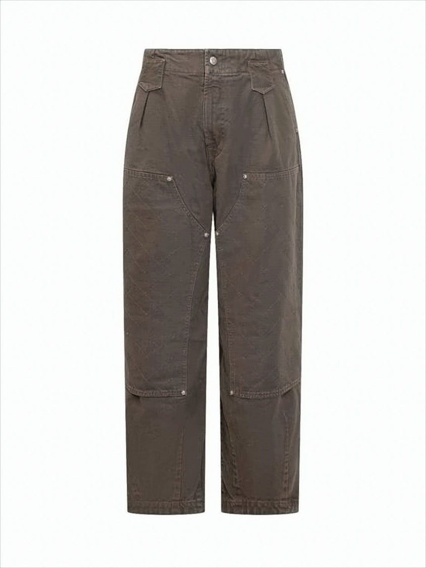 Kenzo Textured Cotton Straight Pants