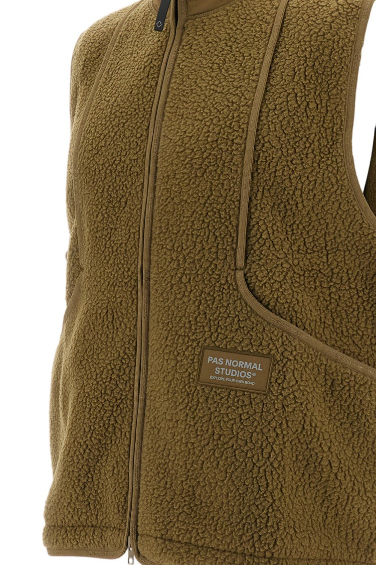 Pas Normal Studios Green Off-Race Pile Fleece Vest