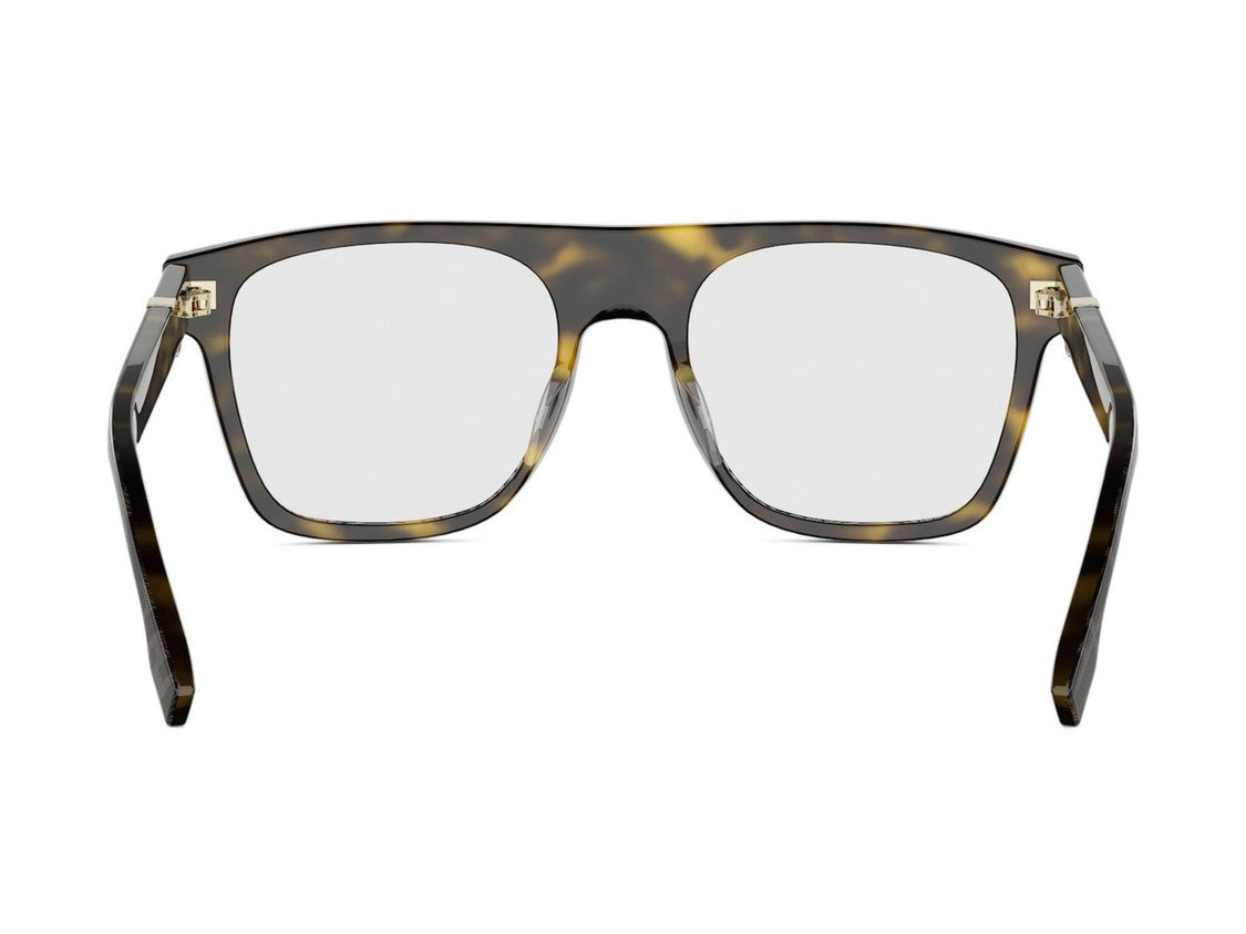 Fendi Fe50138i Bold Oversized Square Tortoiseshell Eyeglasses