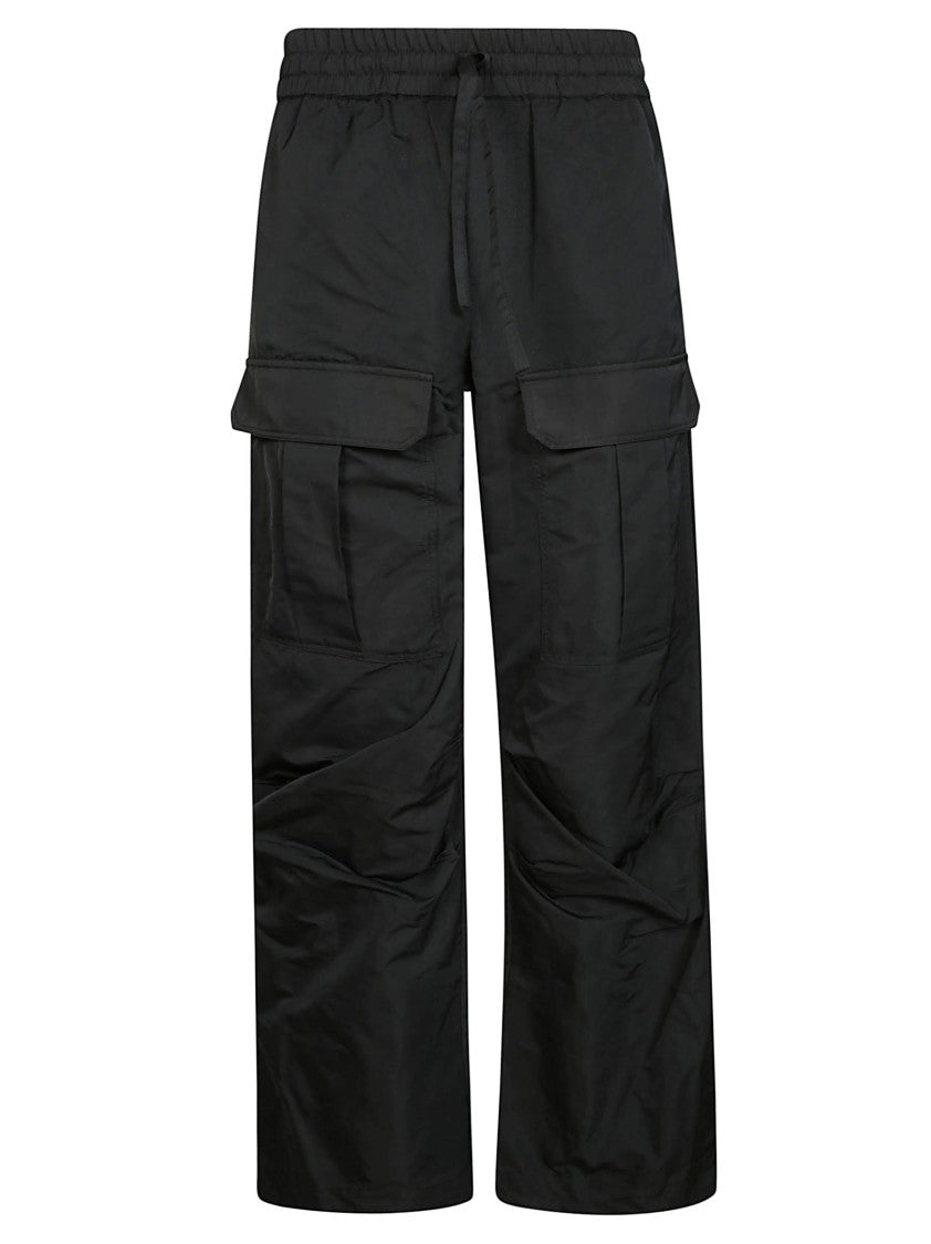 Parosh Relaxed Fit Cargo Pants With Drawstring Waist