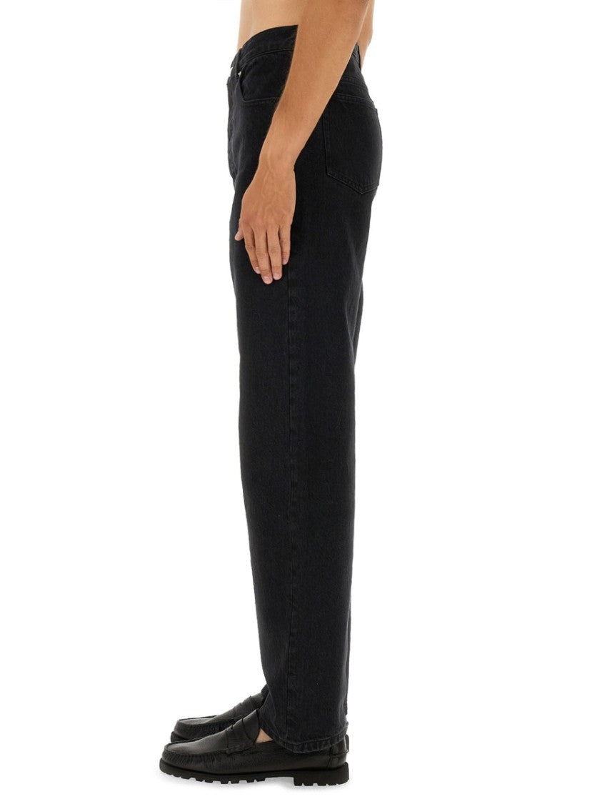 A.P.C. Straight-Leg Black Cotton Fairfax Pants With Classic Five-Pocket Design