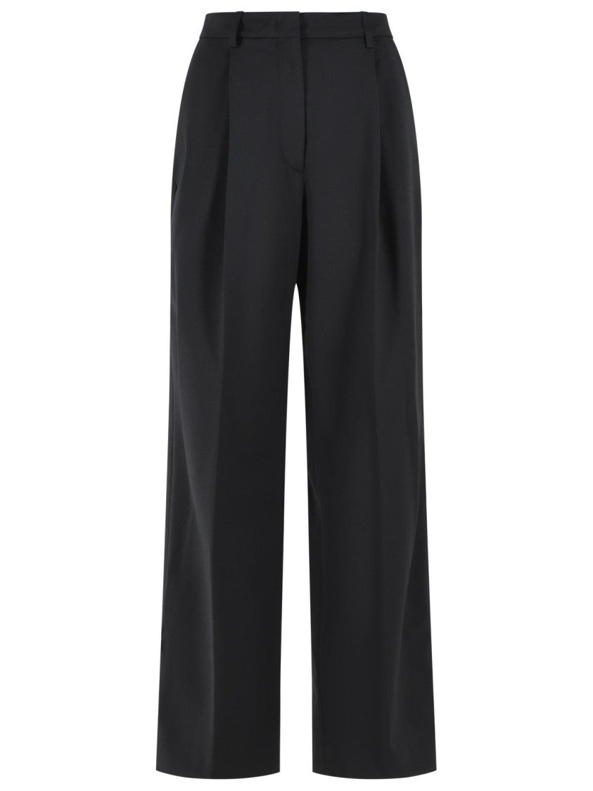 The Latest 'Axel' Black Virgin Wool Blend Pants