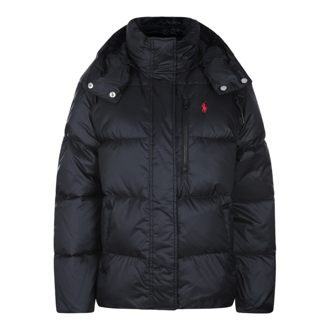 Polo Ralph Lauren Quilted Black Puffer Coat With Detachable Hood