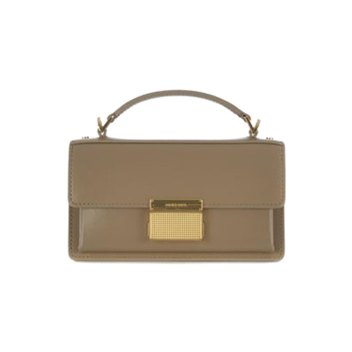 Golden Goose Structured Neutral Cow Leather Venezia Small Handbag
