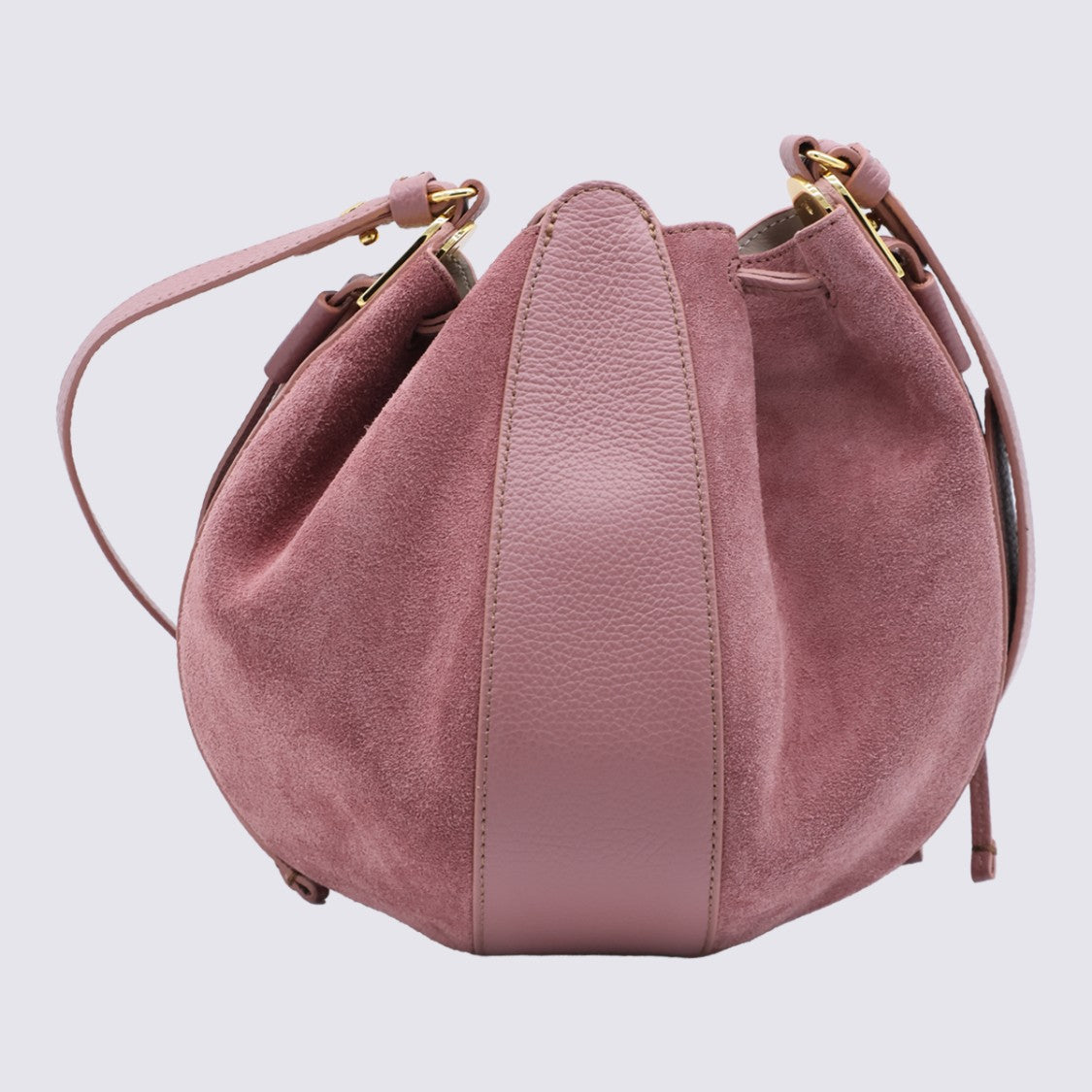 Coccinelle Bucket Bag With Suede Body And Leather Panel