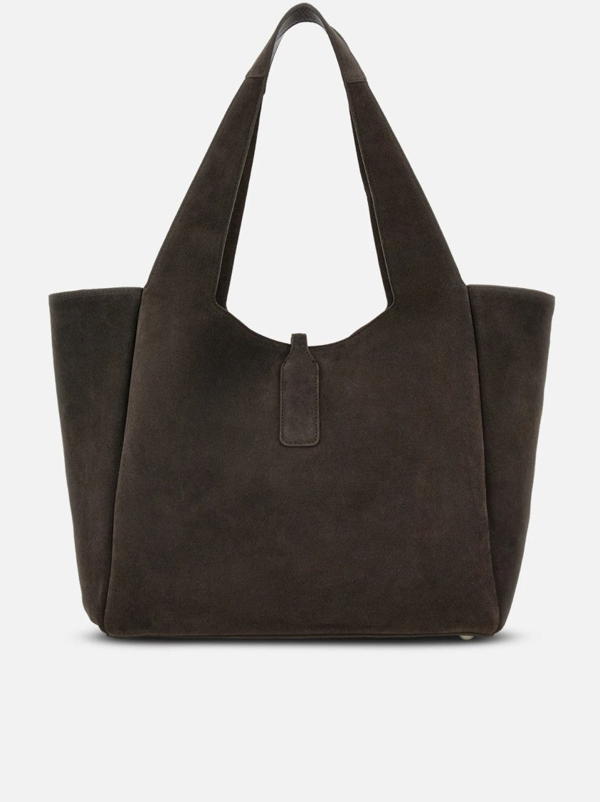 Hogan Brown Premium Soft Suede Tote Bag