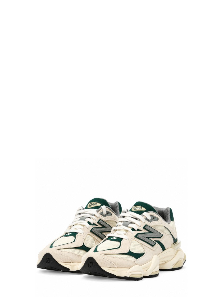 New Balance Green 9060 Layered Leather Mesh Sneakers