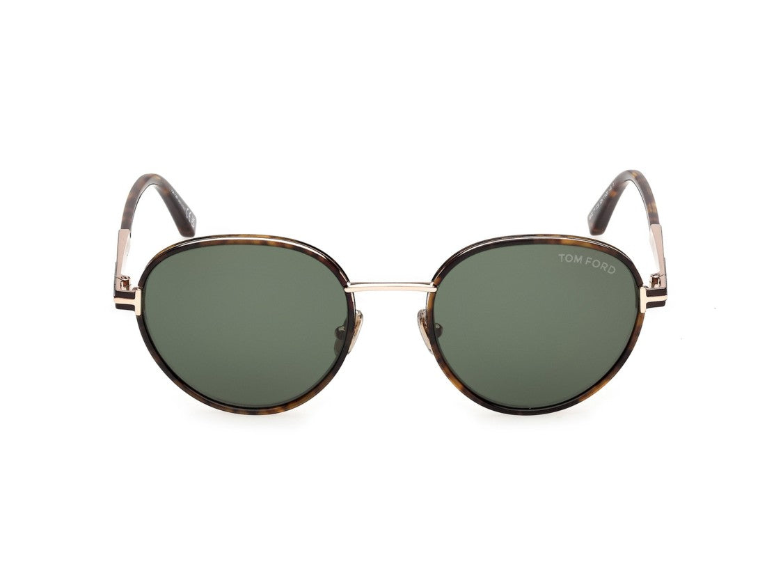 Tom Ford Tortoiseshell Ft1339 Round Double Bridge Sunglasses
