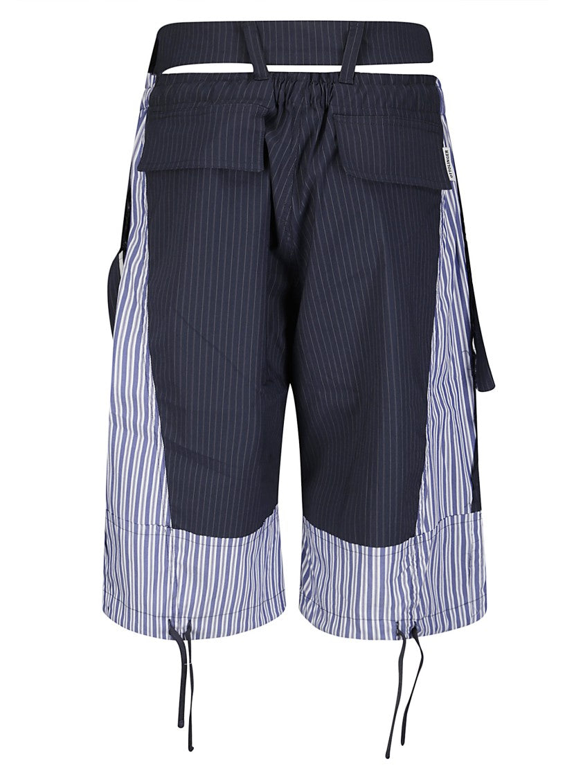 Ottolinger Pinstripe And Striped Fabric Baggy Cargo Shorts