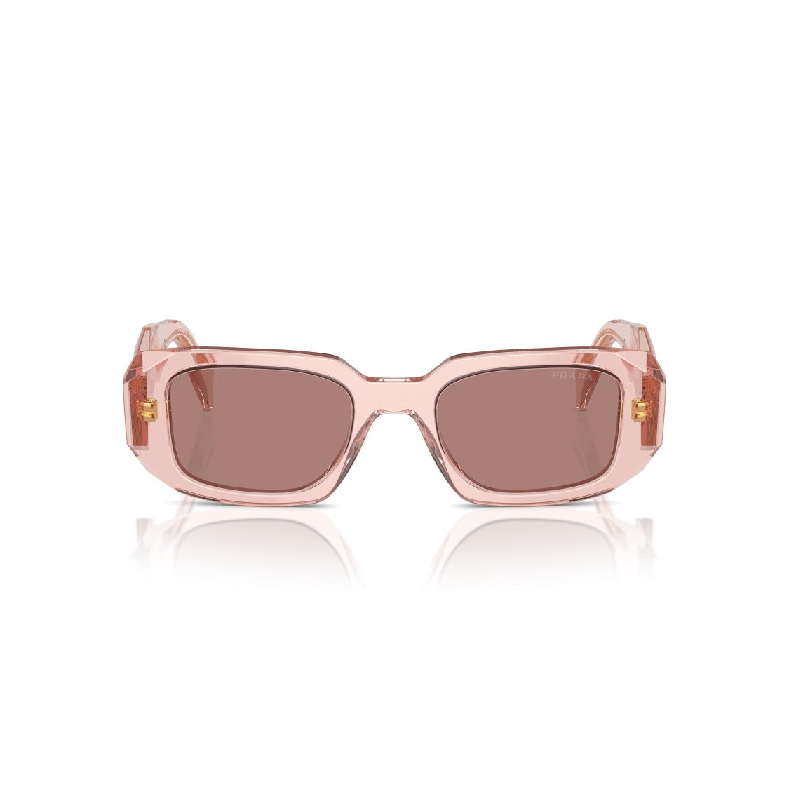 Prada 0Pr 17Ws Geometric Rectangular Frame Pink Acetate Sunglasses