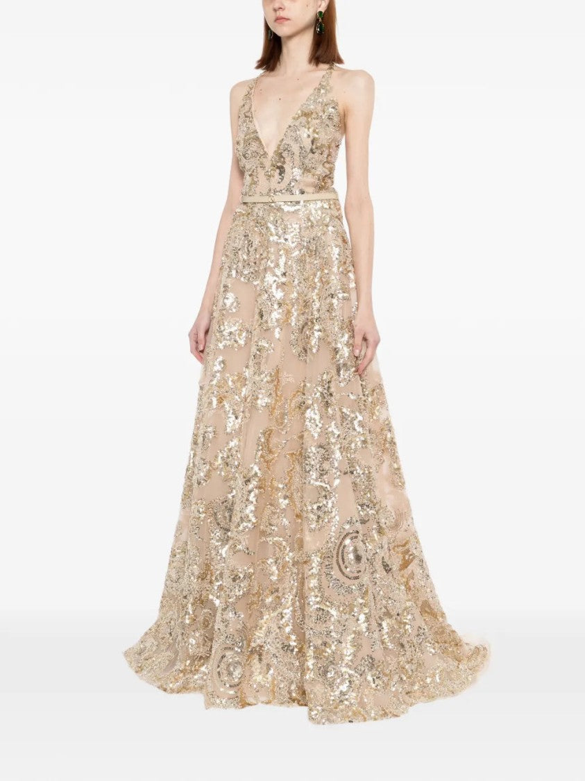 Saiid Kobeisy Embroidered Long Dress