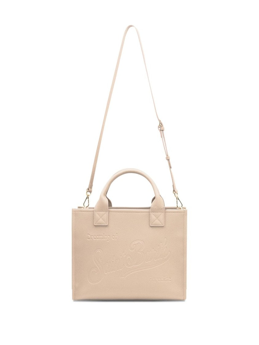 Mc2 Saint Barth Rectangular Top Handle Vanity Bag With Embossed Design