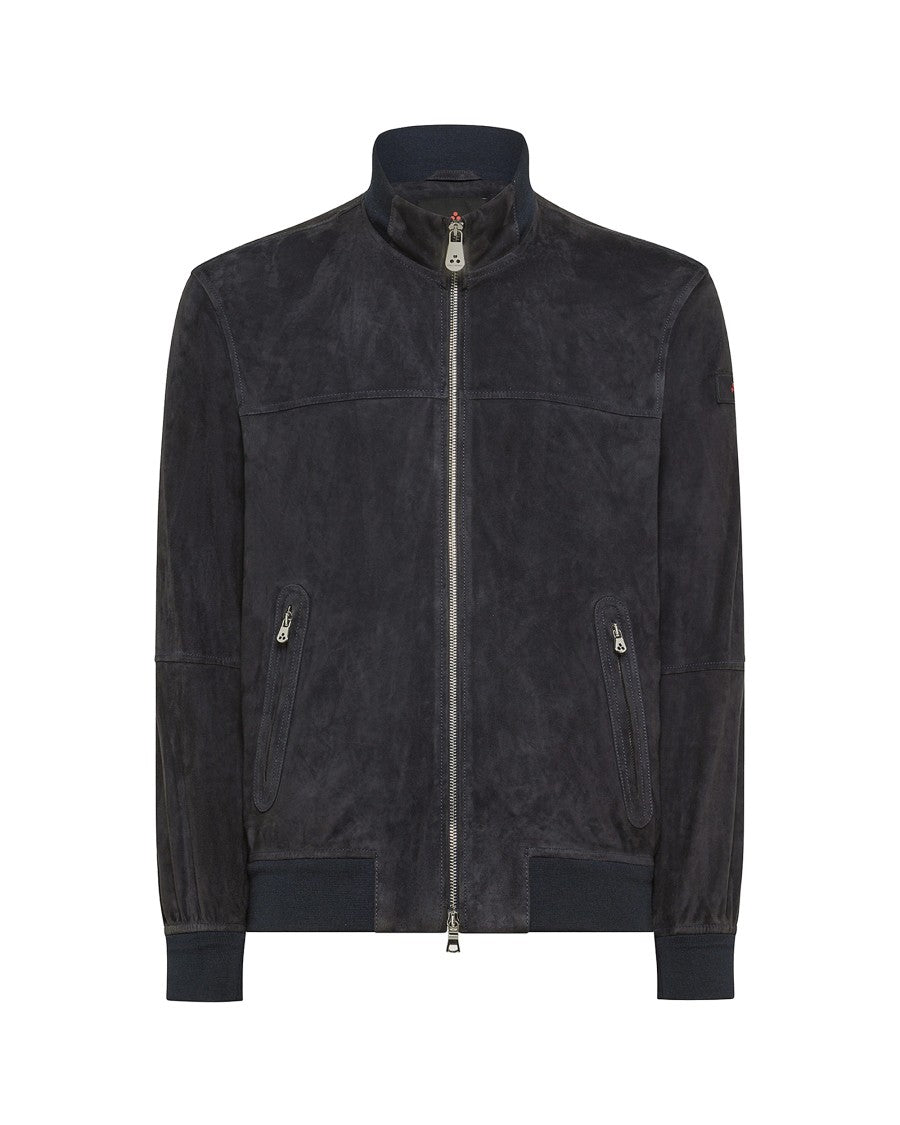 Peuterey Blue Suede Leather Jacket
