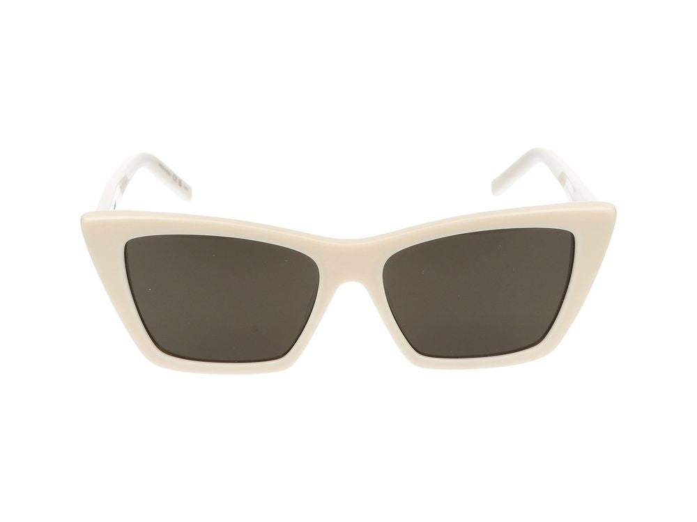 Saint Laurent Ivory Bold Oversized Square Sunglasses