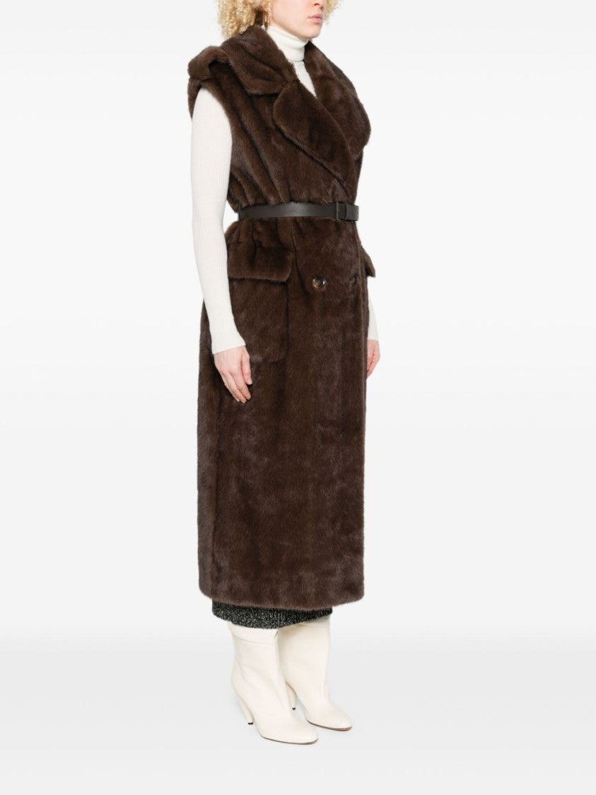 Parosh Fitted Zip-Up Jacket With High Collar And Smooth Texture