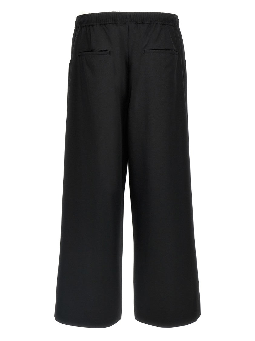 Comme Des Garçons Wide Leg Black Wool Trousers