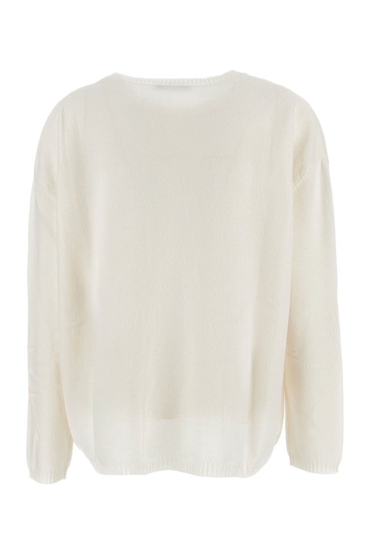 Stefano Mortari White Knit Sweater With Classic Fit