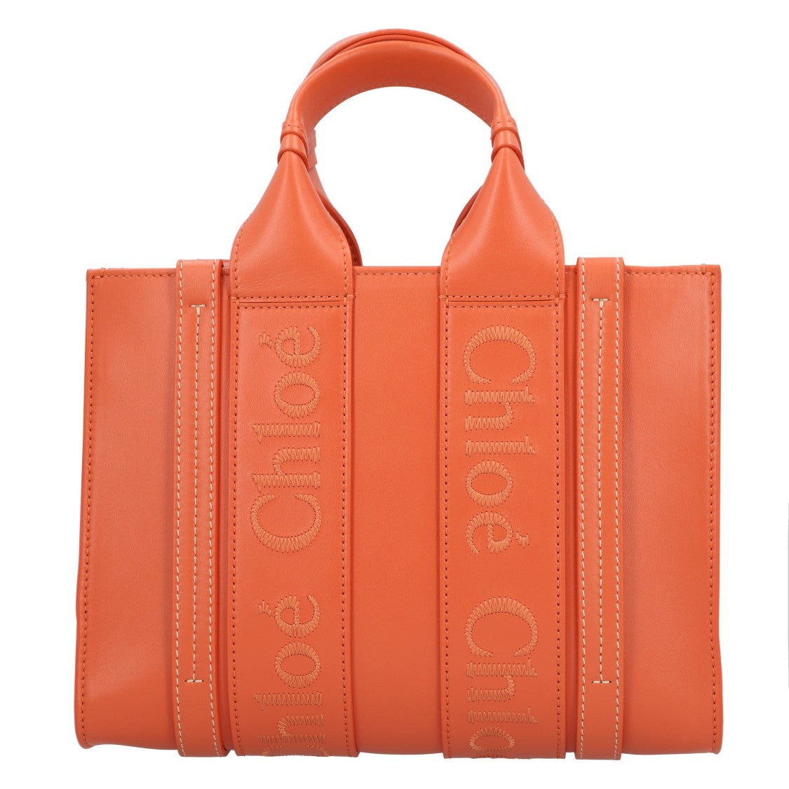 Chloé Small Woody Tote Bag Orange
