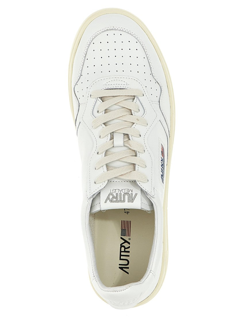 Autry Leather Low-Top Sneakers With Perforated Toe Box