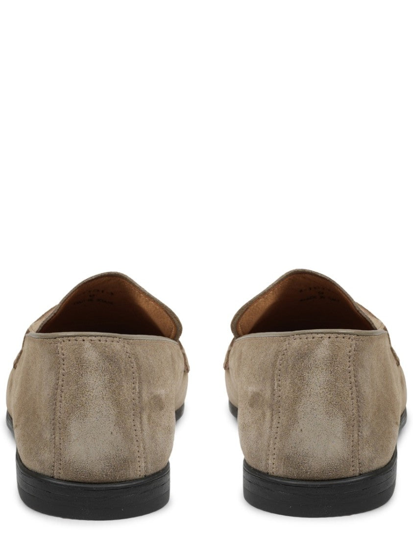 Mille885 Moccasin Lentini In Suede With Classic Penny Strap