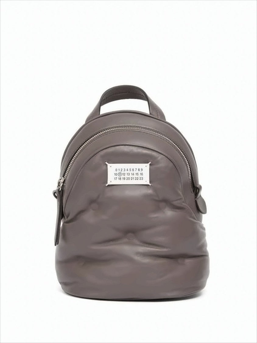 Maison Margiela Compact Napa Leather Backpack With Chain Accents