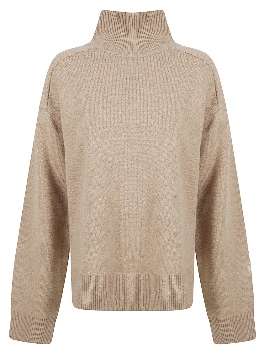 Tory Burch High Ribbed Mock Neck Sweater