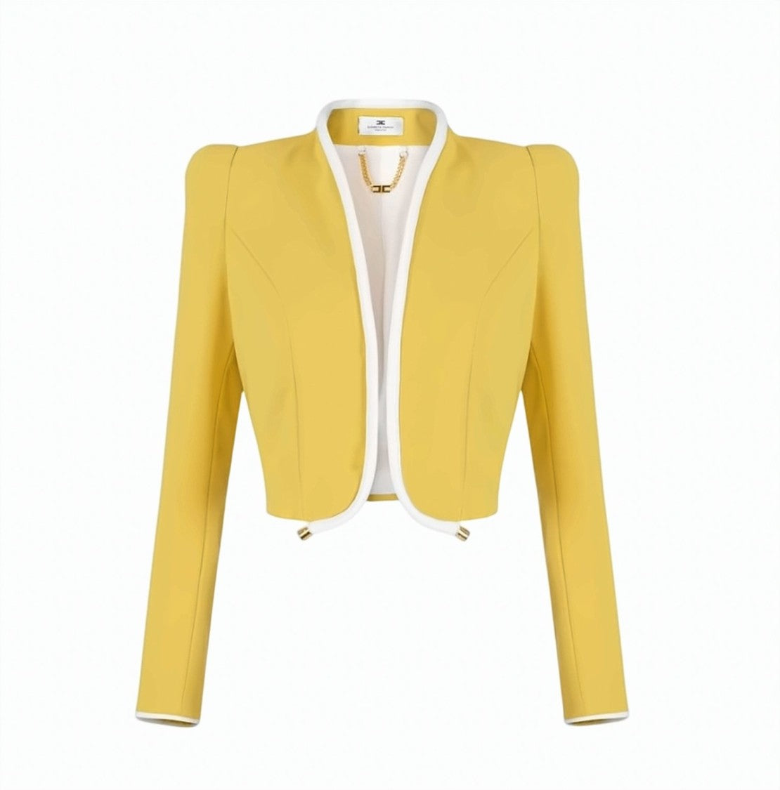 Elisabetta Franchi Lightweight Crepe Piped Jacket