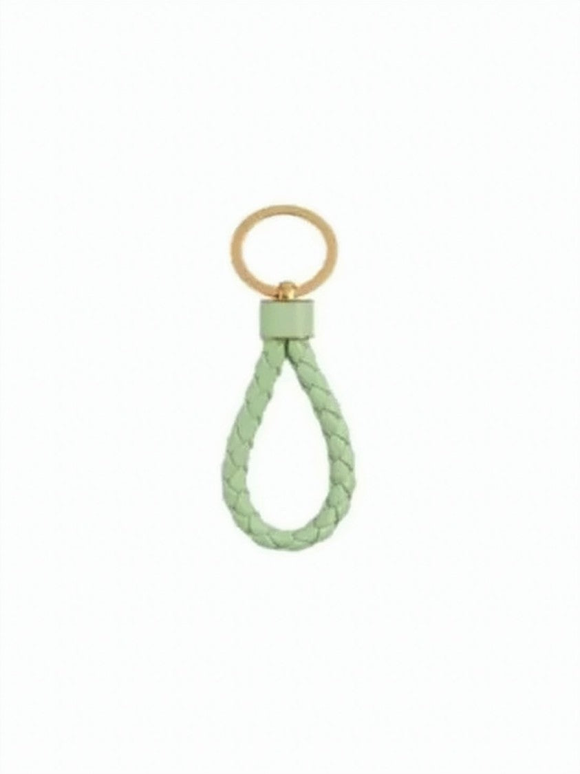 Bottega Veneta Braided Loop Keyring With Smooth Leather Band