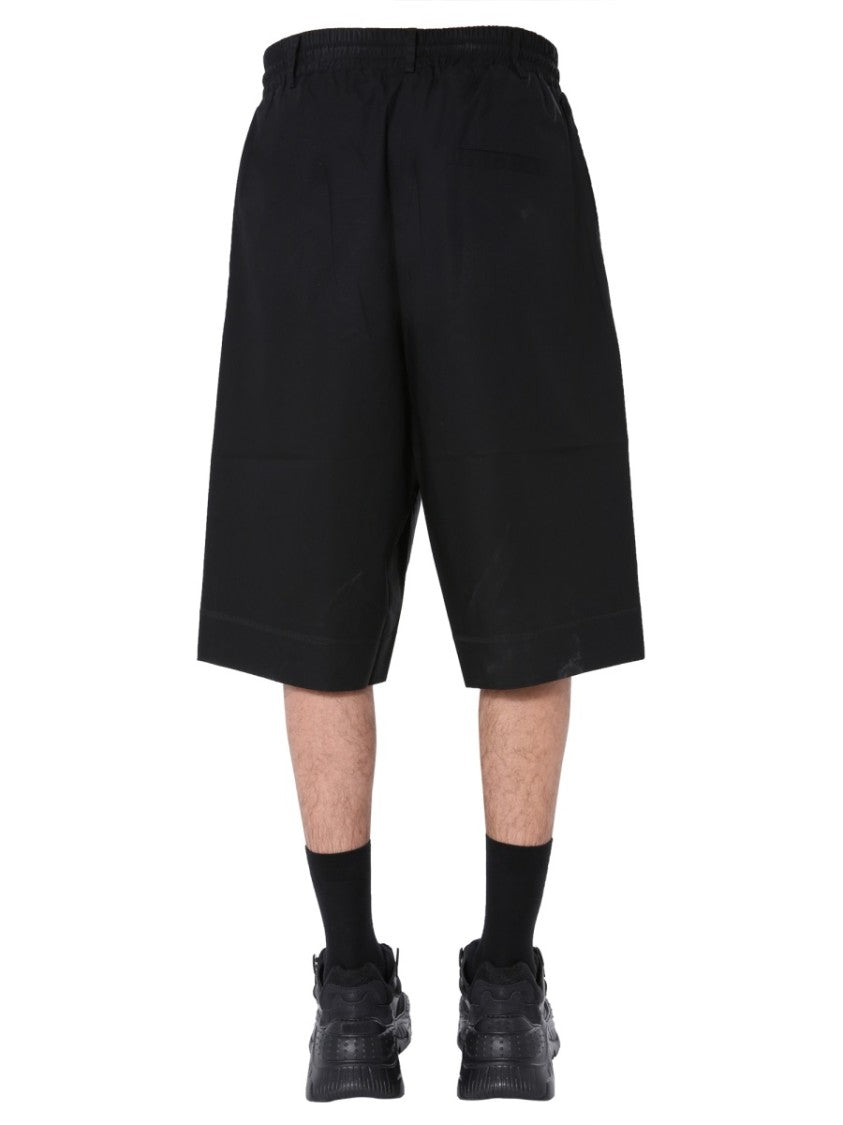 Marcelo Burlon Relaxed Black Bermuda Shorts