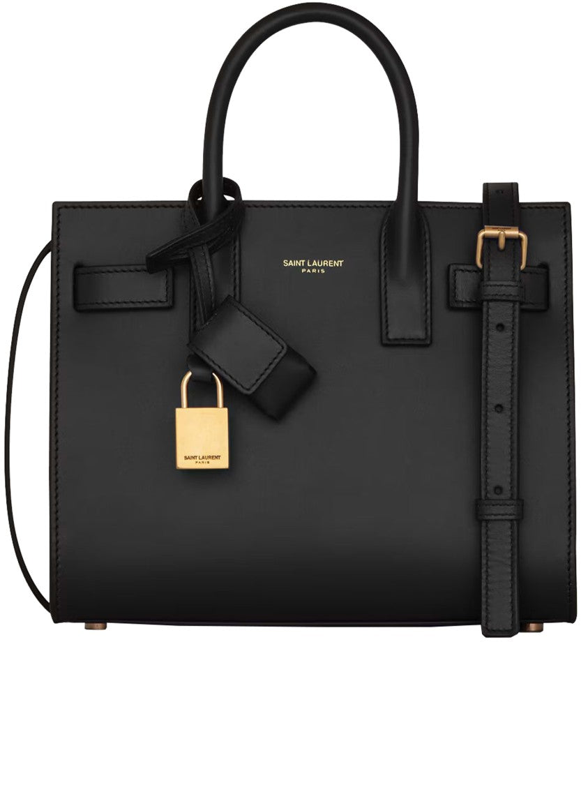 Saint Laurent Sdj Nano Structured Rectangular Leather Handbag