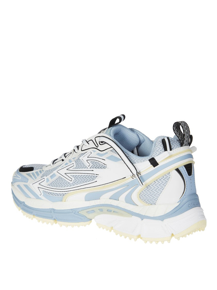 Off-White Soft Blue Suede Overlays Sneakers
