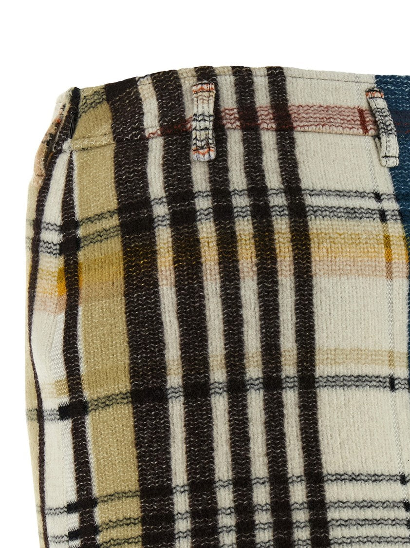 Missoni Textured Check Pattern Mini Skirt With Side Zip Closure