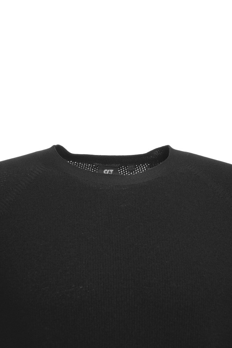 Alpha Tauri Timeless Round Neck Pullover With Ribbed Detailing